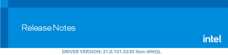 Intel device driver v31.0.101.5330 - sample from PDF documentation